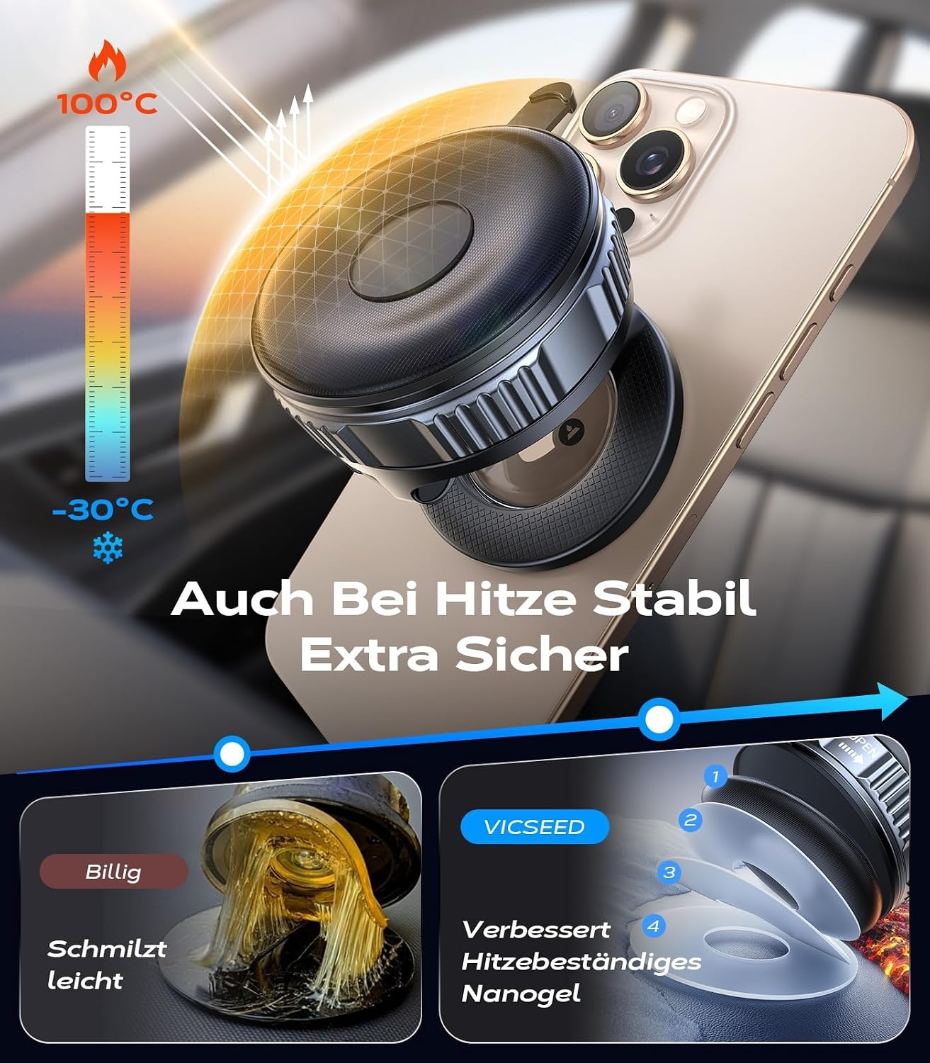 image:imageVICSEED Militrische Handyhalterung Auto Magnet fr MagSafe AutohalterungLila