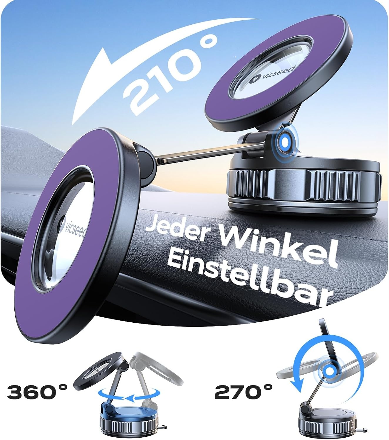 image:imageVICSEED Militrische Handyhalterung Auto Magnet fr MagSafe AutohalterungLila