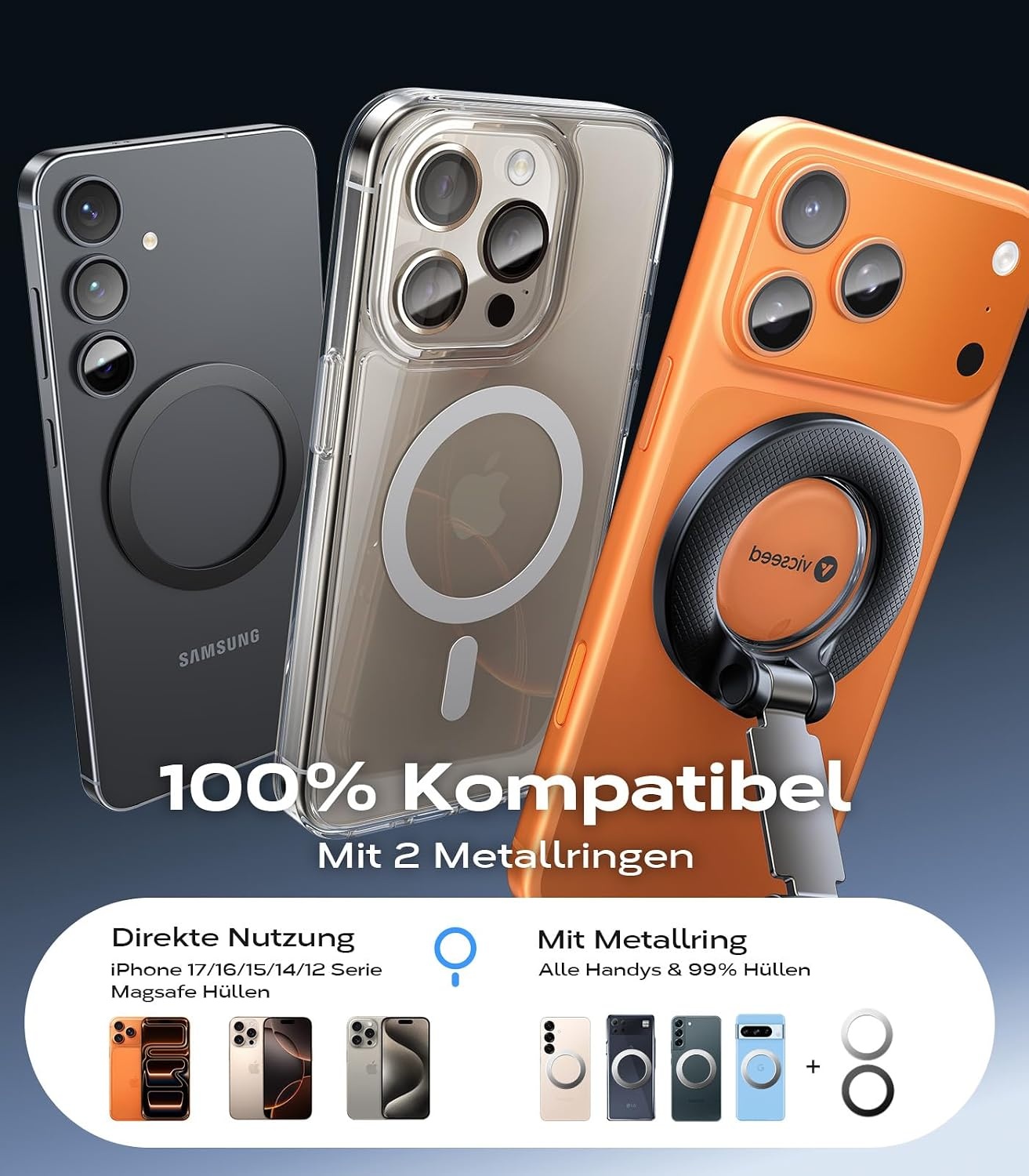 image:imageVICSEED Militrische Handyhalterung Auto Magnet fr MagSafe AutohalterungRosa