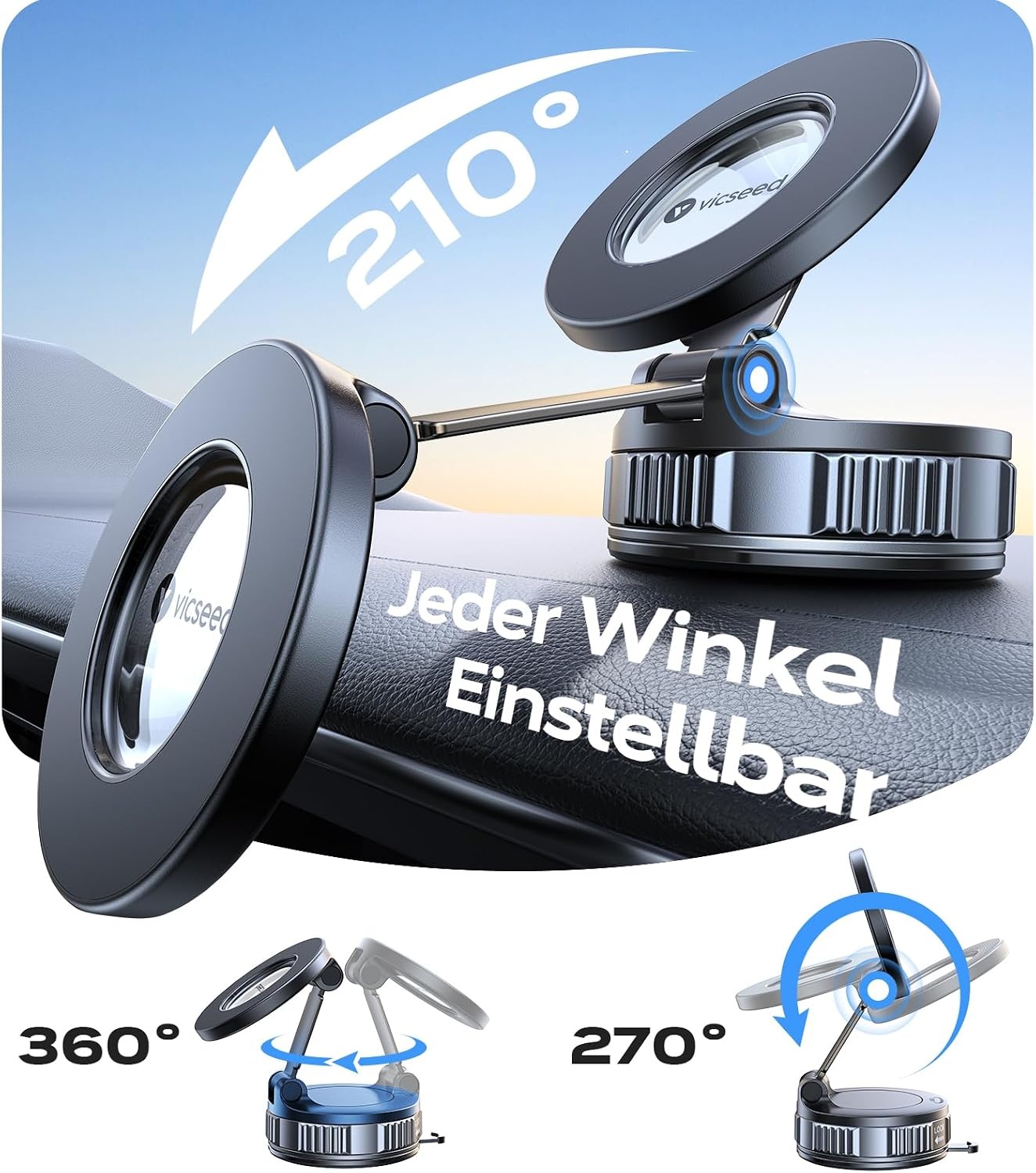 image:imageVICSEED Militrische Handyhalterung Auto Magnet fr MagSafe AutohalterungSchwarz