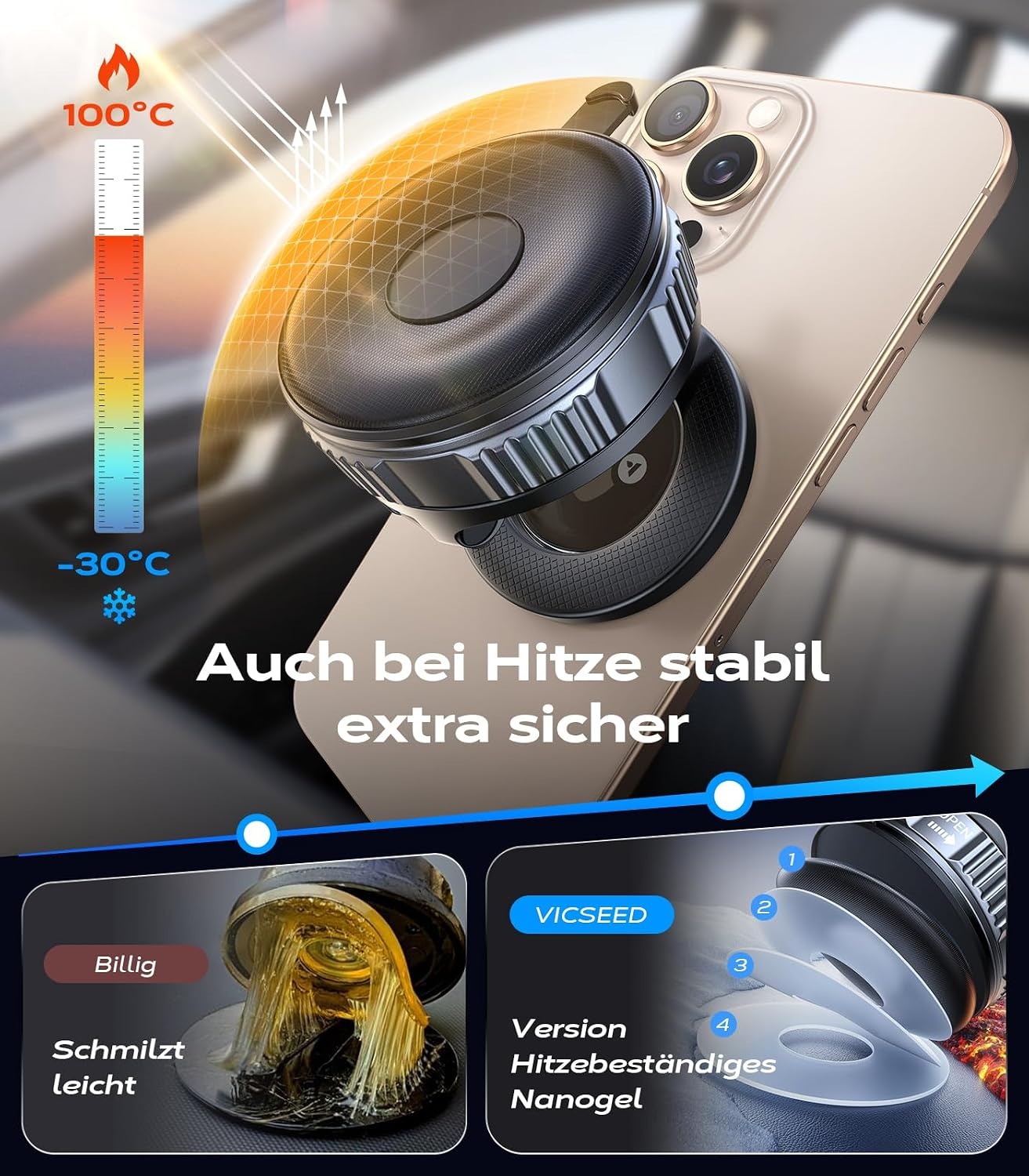 image:imageVICSEED Militrische Handyhalterung Auto Magnet fr MagSafe AutohalterungSternenlicht Schwarz
