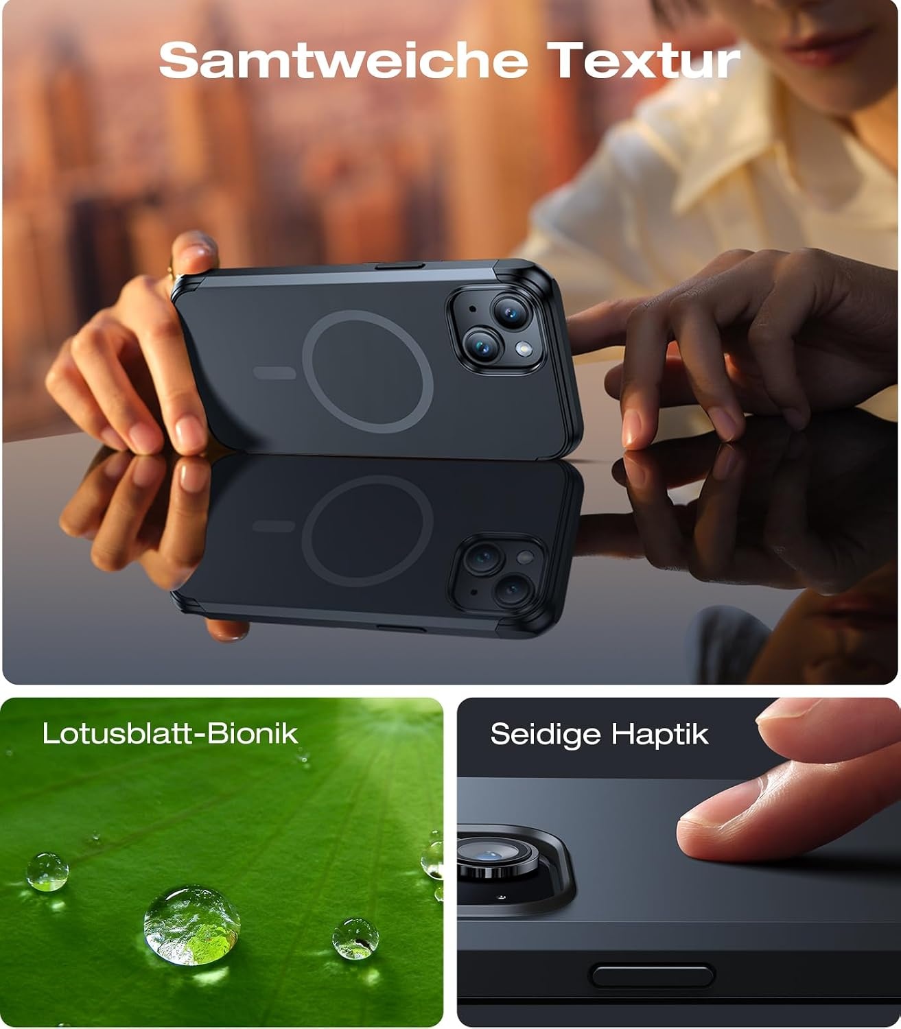image:imageVICSEED Ultra Stoschutz fr iPhone 15 Hlle fr MagSafe 20N Magnetischamp Militrschutz Velvety Touch Handyhlle iPhone 15 Case Kratzfest MagSchild Schutzhlle 2023 67Schwarz