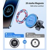 VICSEED Handyhalterung Auto Magnet Lüftung für Magsafe Autohalterung [Starker Magnet mit 20 xN55] Magnetische KFZ Handy Halterung Kompatibel für iPhone 18 17 16 15 14 13 Pro Max Samsung S26 Ultra usw(Blau)