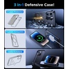 VICSEED für iPhone 15 Pro Hülle [Kompatibel mit MagSafe][Zertifizierte Militärschutz][TOP Magnetkraft] mit Faltbarer Ständer, Stoßfest Harte Schutzhülle HandyHülle Phone Case Cover, Schwarz