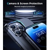 VICSEED für iPhone 15 Pro Hülle [Kompatibel mit MagSafe][Zertifizierte Militärschutz][TOP Magnetkraft] mit Faltbarer Ständer, Stoßfest Harte Schutzhülle HandyHülle Phone Case Cover, Schwarz