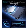 VICSEED für iPhone 15 Pro Hülle [Kompatibel mit MagSafe][Zertifizierte Militärschutz][TOP Magnetkraft] mit Faltbarer Ständer, Stoßfest Harte Schutzhülle HandyHülle Phone Case Cover, Schwarz