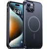 VICSEED Ultra Stoßschutz für iPhone 15 Hülle für MagSafe [20N Magnetisch& Militärschutz] Velvety Touch Handyhülle iPhone 15 Case Kratzfest Mag-Schild Schutzhülle 2023 6.7“，Schwarz