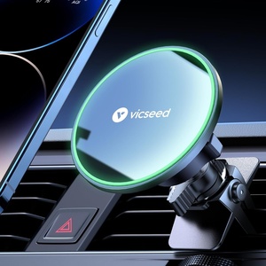 VICSEED Handyhalterung Auto Magnet Lüftung für Magsafe Autohalterung [Starker Magnet mit 20 xN55] Magnetische KFZ Handy Halterung Kompatibel für iPhone 18 17 16 15 14 13 Pro Max Samsung S26 Ultra usw(Leucht-Schwarz)